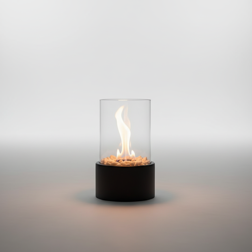 Decorative Lantern with Metal Base for Home Accent