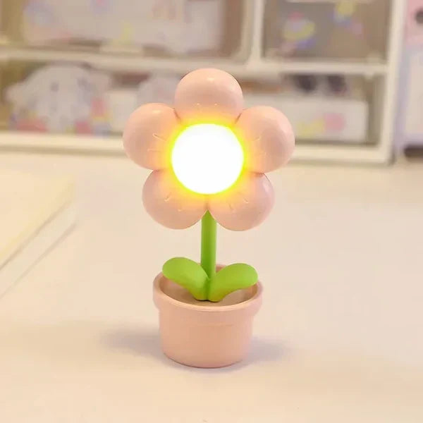 Small Table Lamp with Soothing Flower Design – BlossomGlow