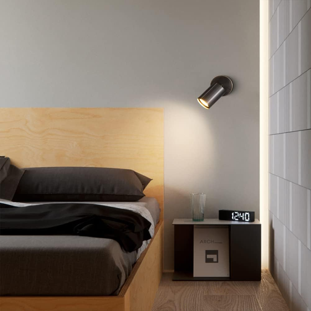Cylindrical Wall Light Fixture - Minimalist Design in Black