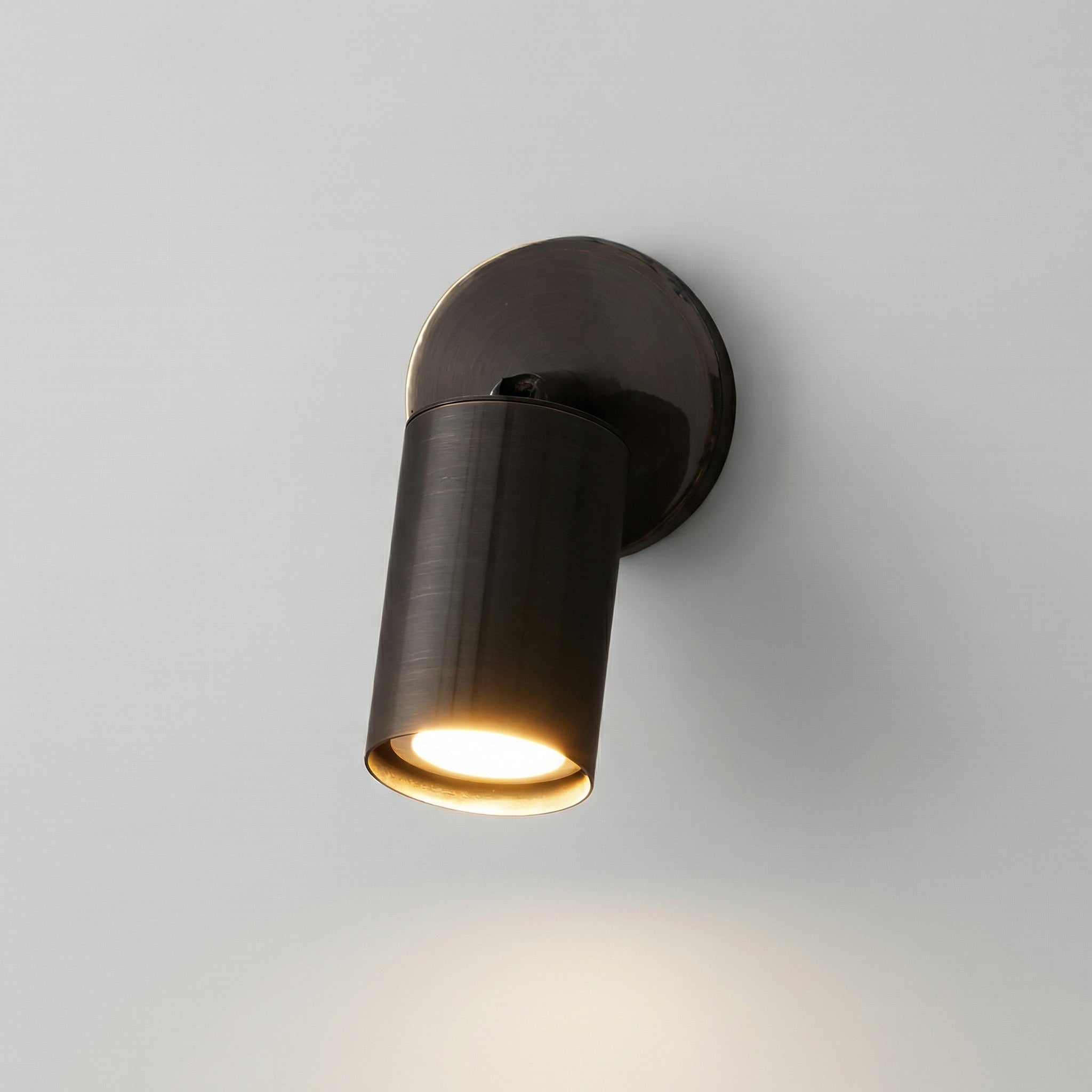 Cylindrical Wall Light Fixture - Minimalist Design in Black