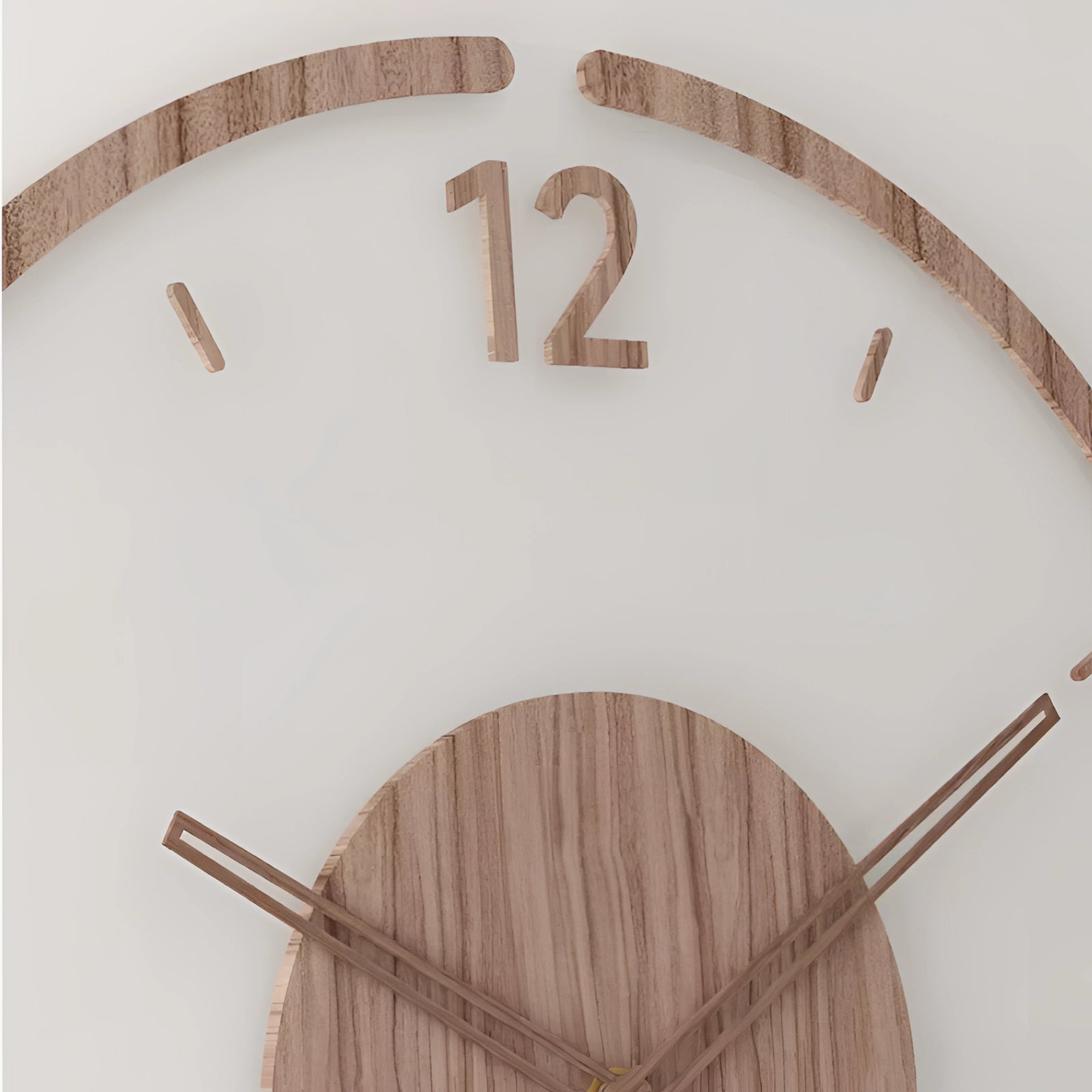 Elegant 40cm Wooden Wall Clock | Silent Quartz Functionality