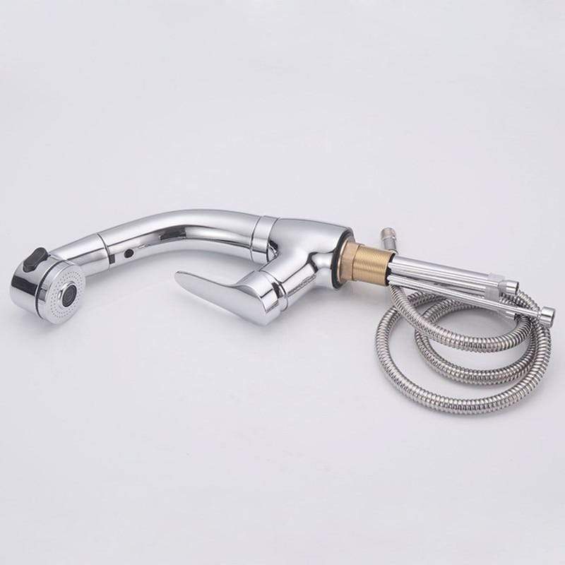 Versatile 360-Degree Pull-Out Shower Mixer with Height Adjustment