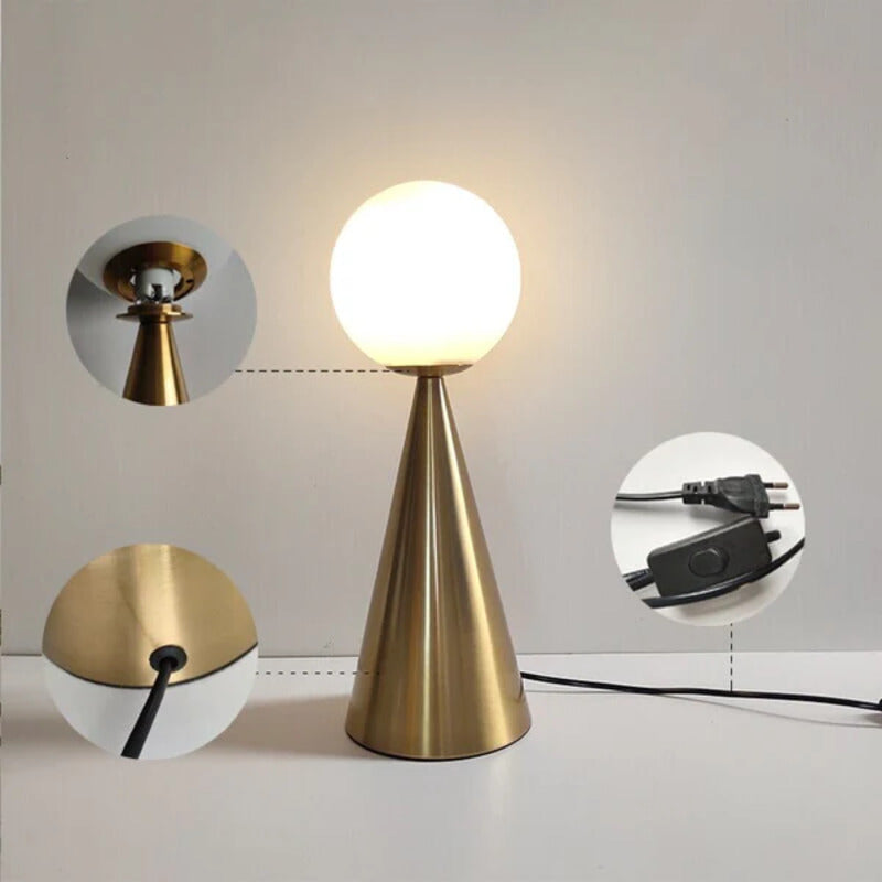 Contemporary Cone-Shaped Table Lamp