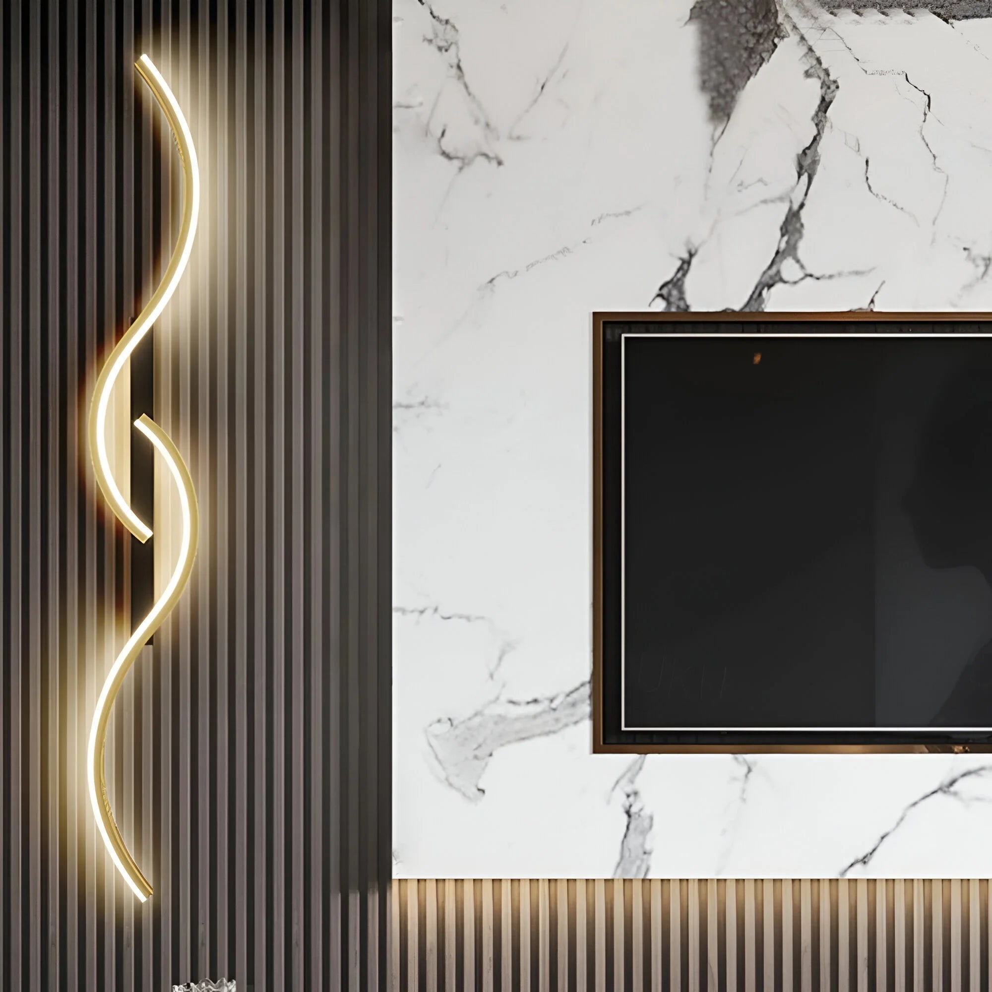 Sleek Curved Wall Lamp with Energy-Saving LED Technology