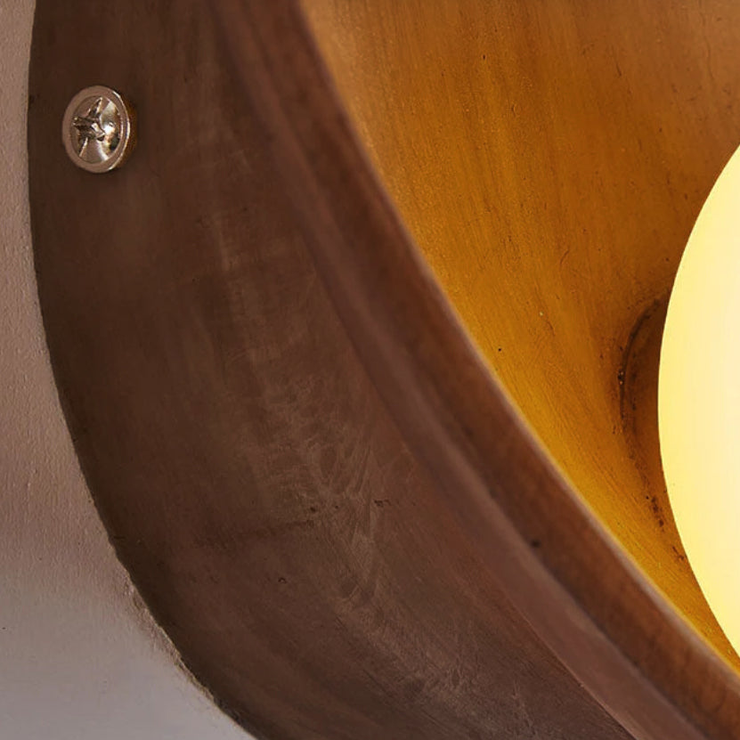 Elegant Round Glass Wall Light Fixture with Clear Shade