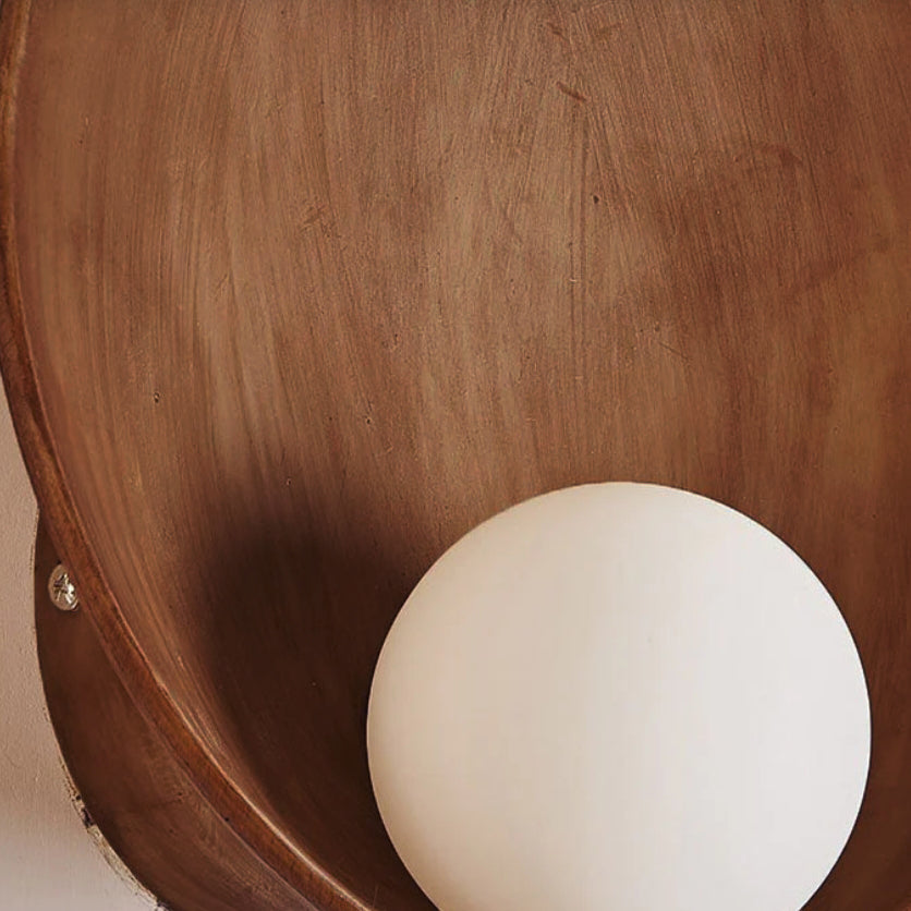 Elegant Round Glass Wall Light Fixture with Clear Shade