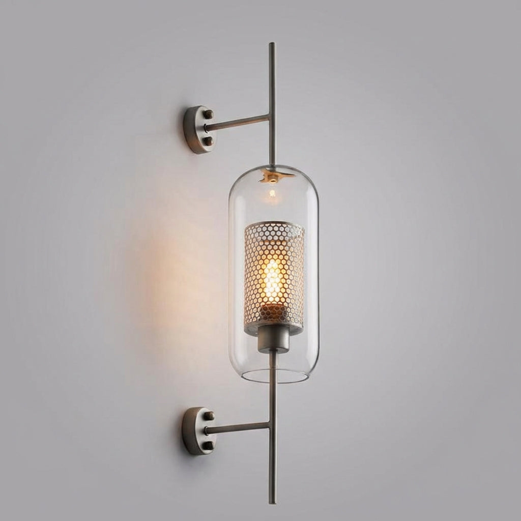 Contemporary Glass Wall Light Fixture