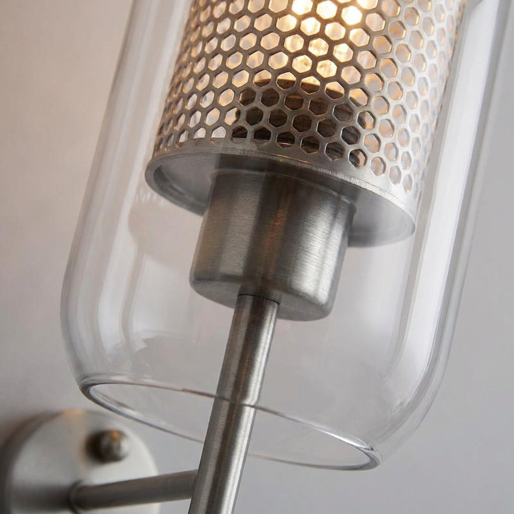 Contemporary Glass Wall Light Fixture
