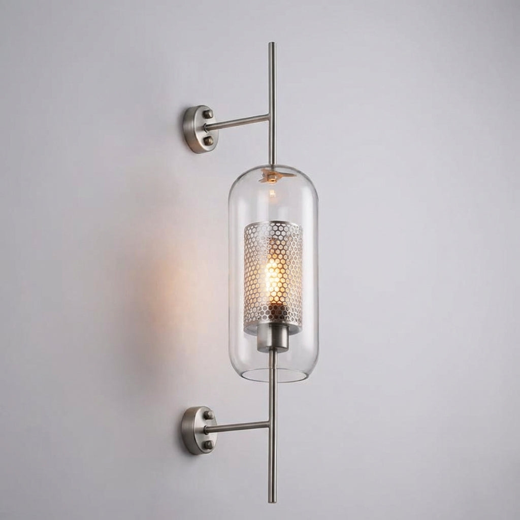 Contemporary Glass Wall Light Fixture