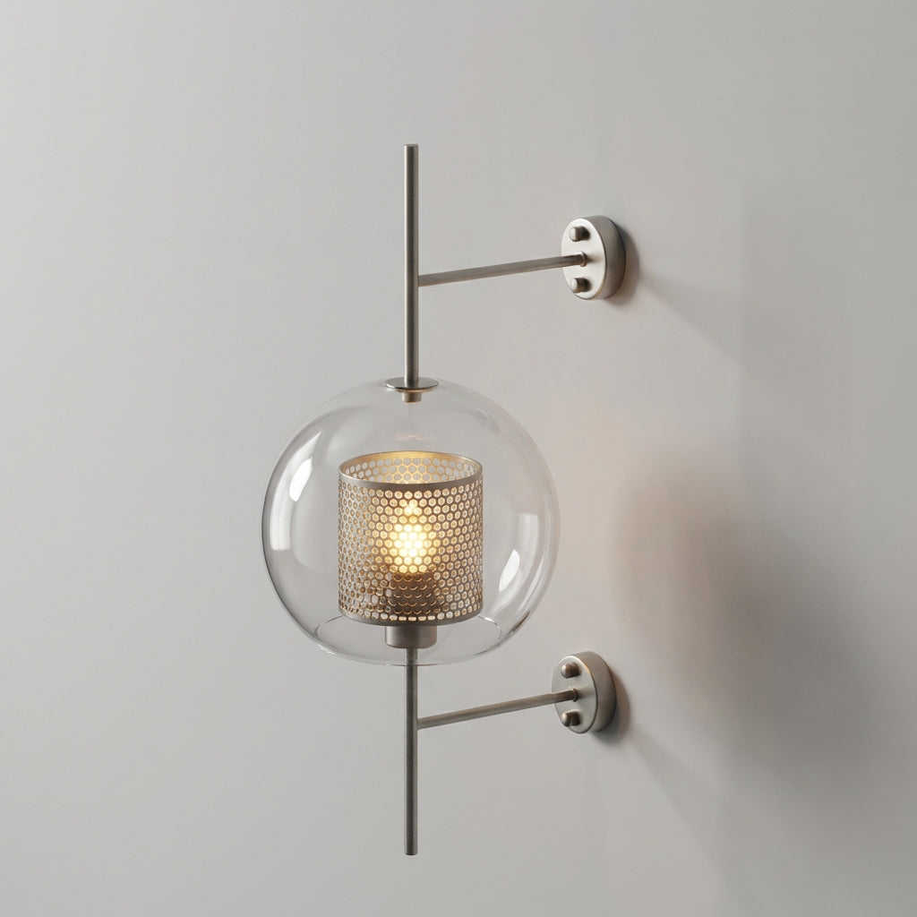 Contemporary Glass Wall Light Fixture