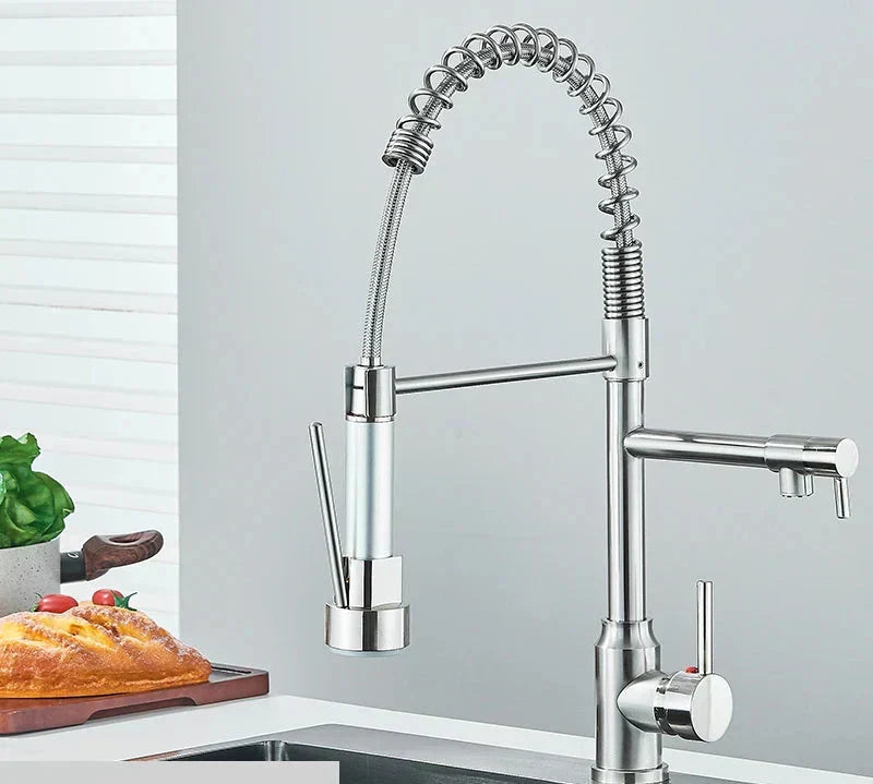 Sleek Culinary Faucet | 360-Degree Swivel Spout with Dual Modes