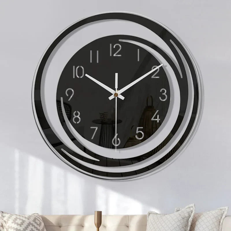 Sleek Contemporary Acrylic Wall Clock with Silent Operation