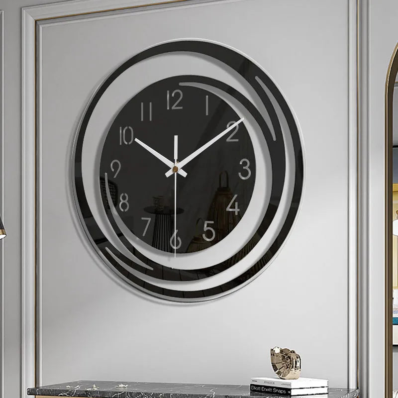 Sleek Contemporary Acrylic Wall Clock with Silent Operation