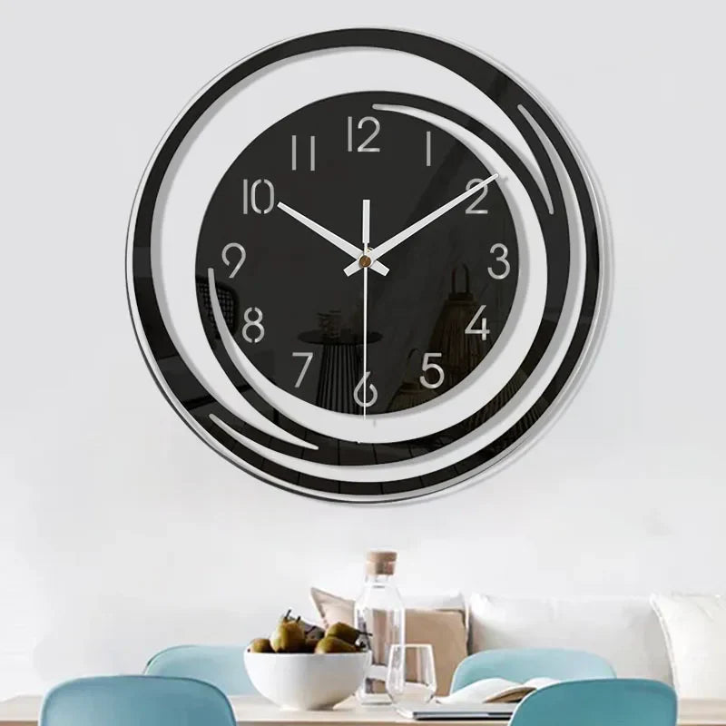 Sleek Contemporary Acrylic Wall Clock with Silent Operation