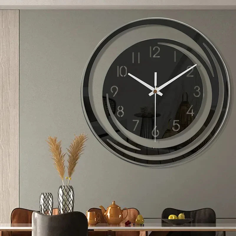 Sleek Contemporary Acrylic Wall Clock with Silent Operation