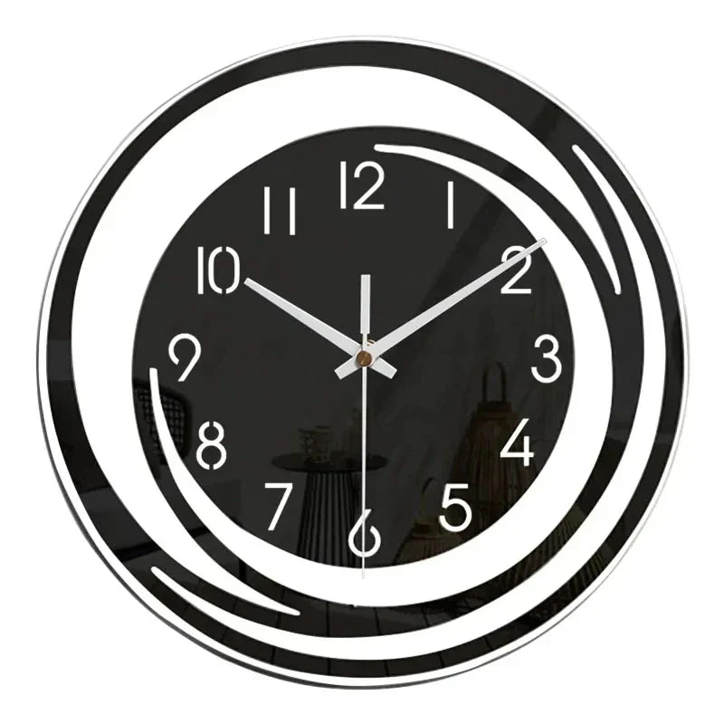 Sleek Contemporary Acrylic Wall Clock with Silent Operation