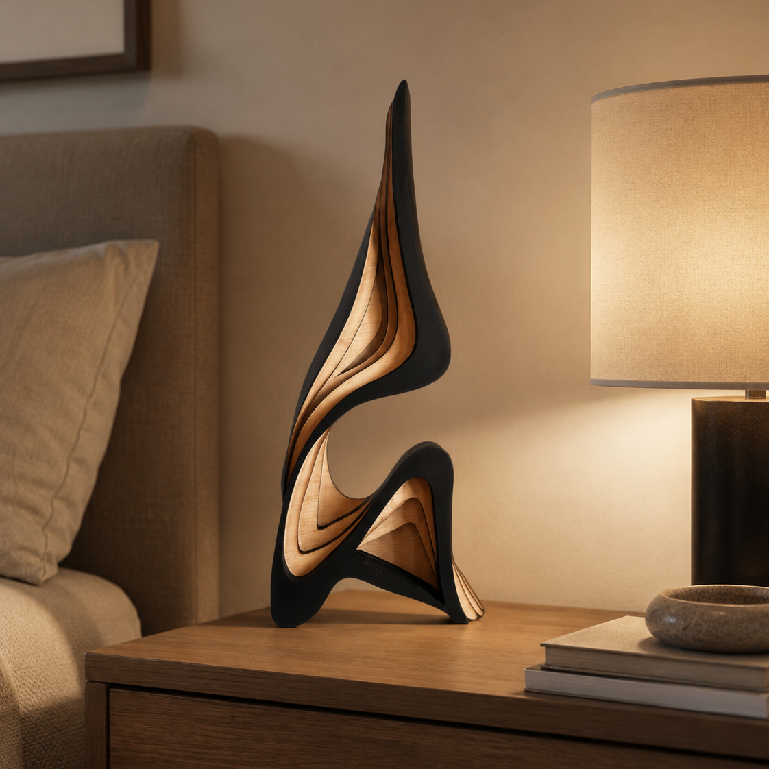 Modern Abstract Wooden Art Piece for Home Decor