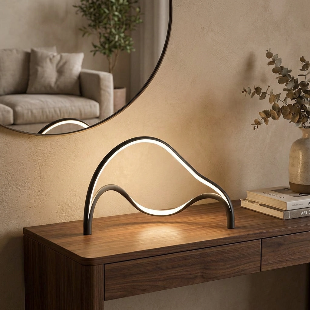 Sculptural Arc Table Lamp - Contemporary Design