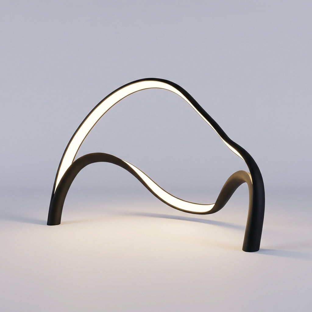Sculptural Arc Table Lamp - Contemporary Design