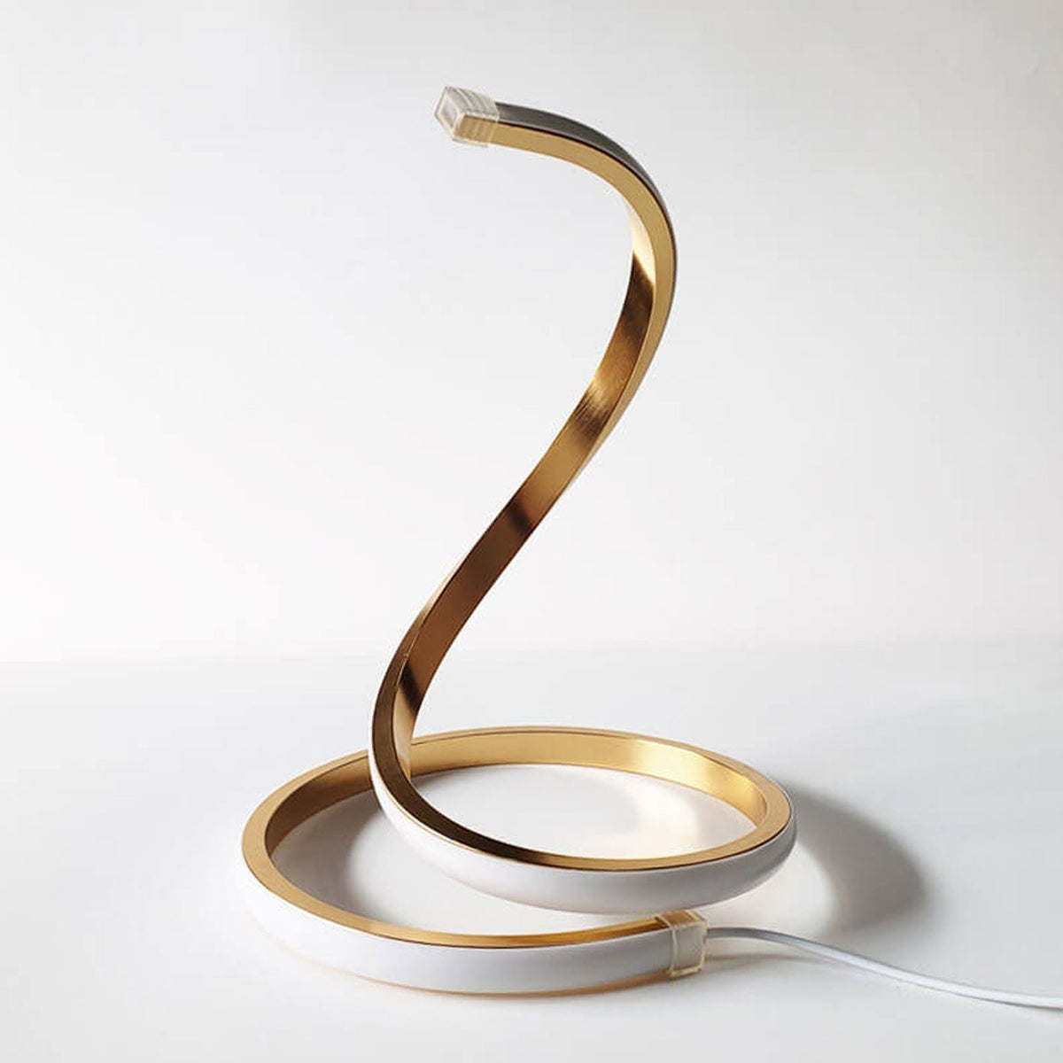 Elegant Curved LED Desk Lamp with Touch Control and Color Options