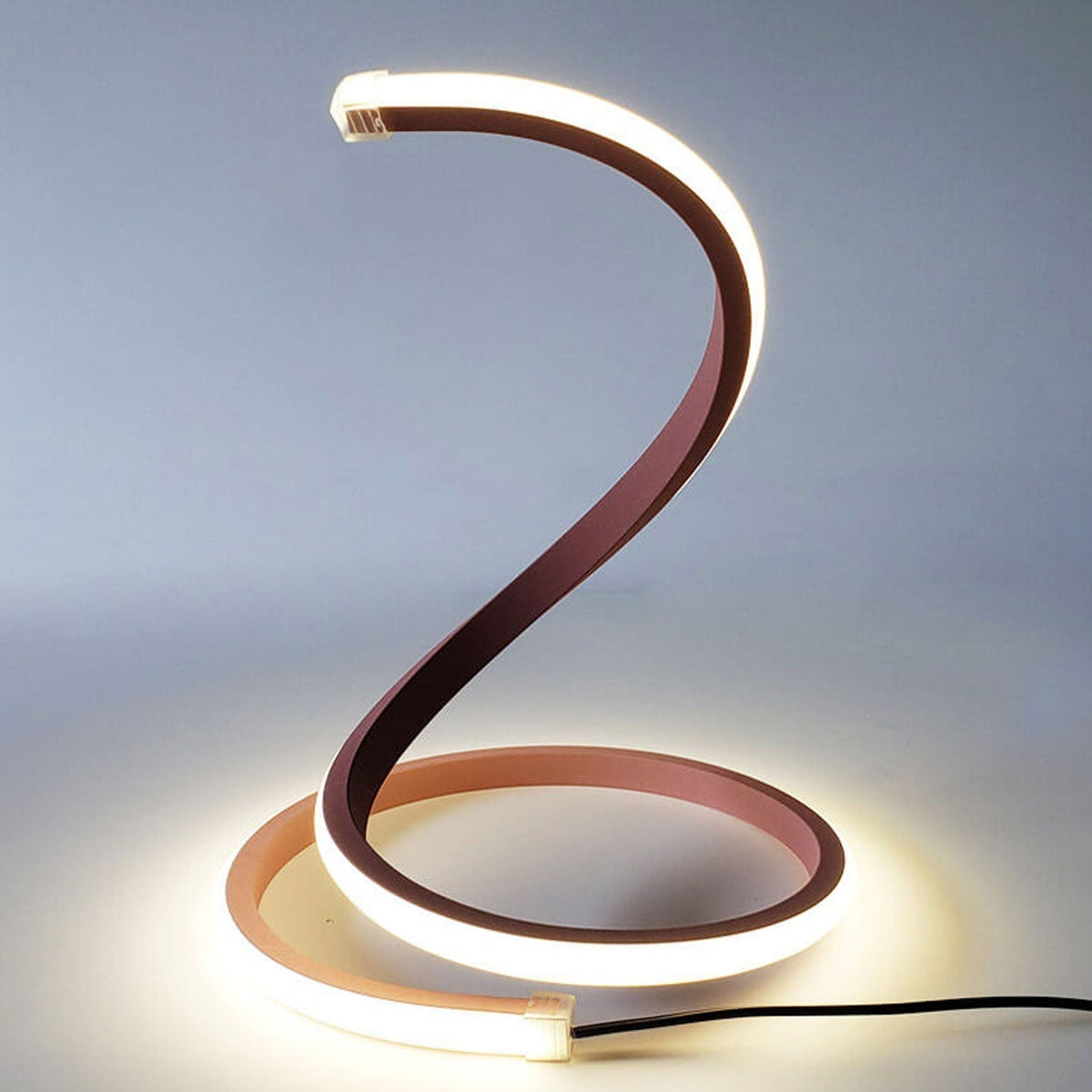 Elegant Curved LED Desk Lamp with Touch Control and Color Options