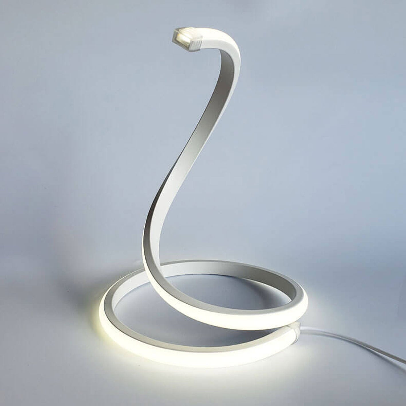 Elegant Curved LED Desk Lamp with Touch Control and Color Options