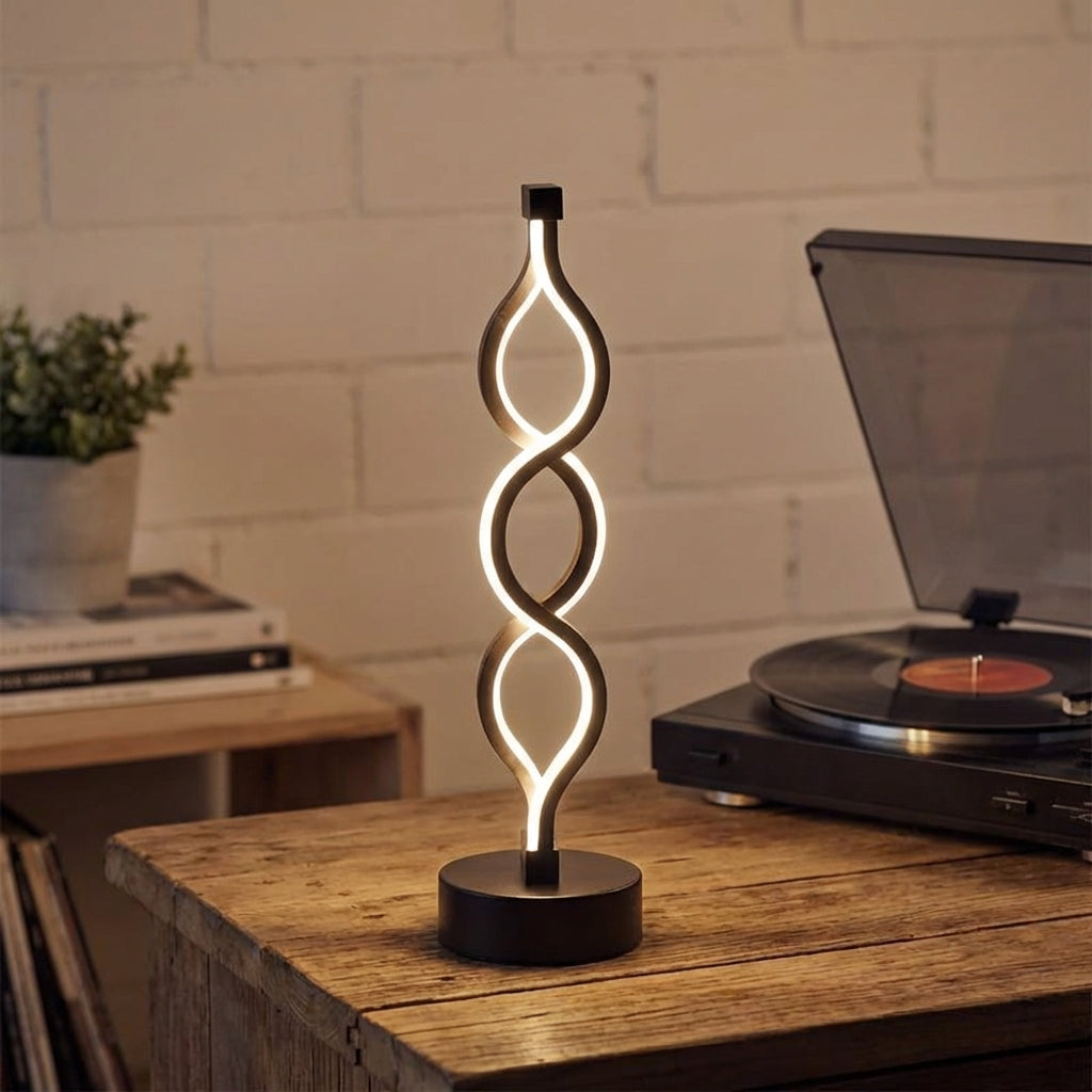 Spiral Design Table Lamp - Contemporary Style