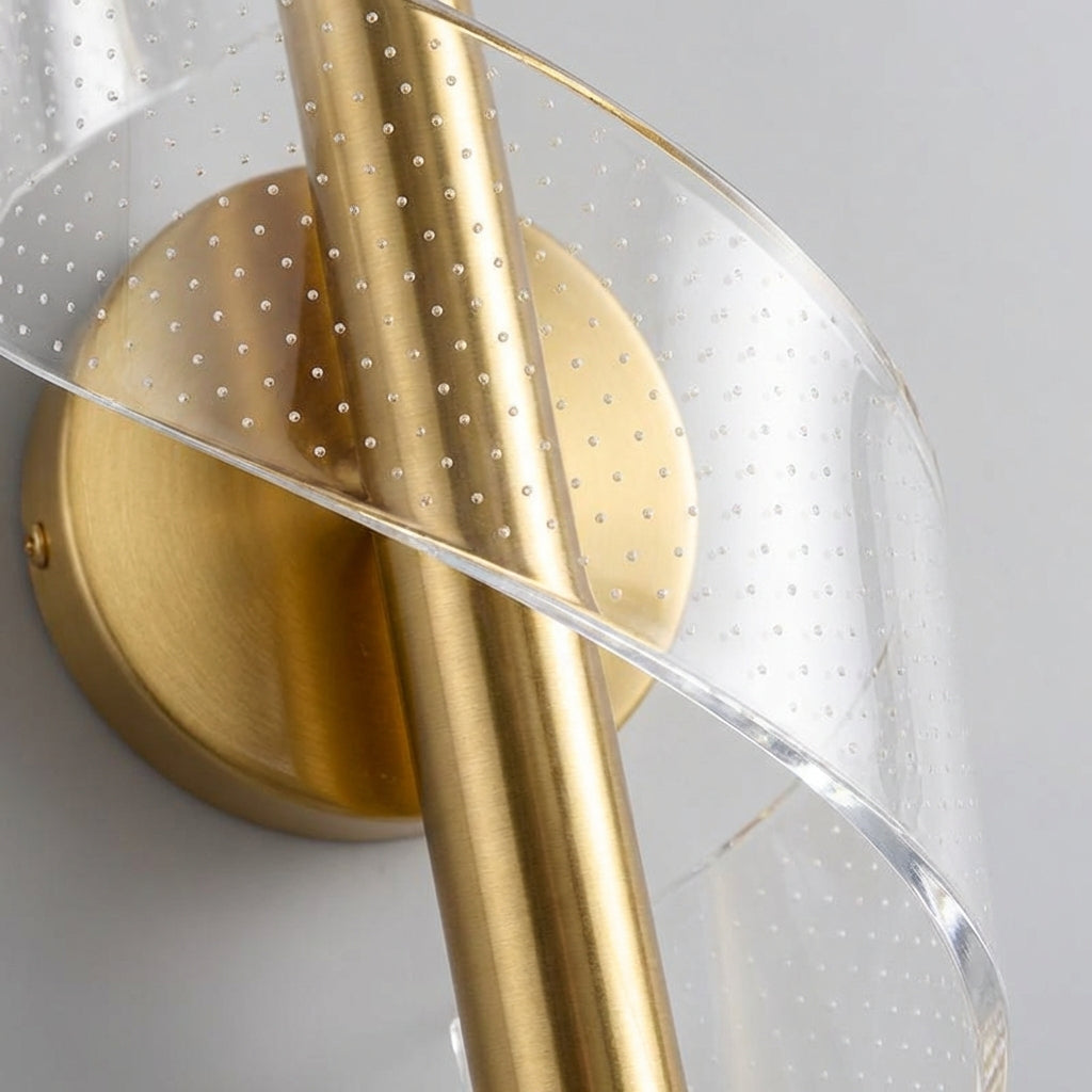 Contemporary Spiral Wall Light Fixture