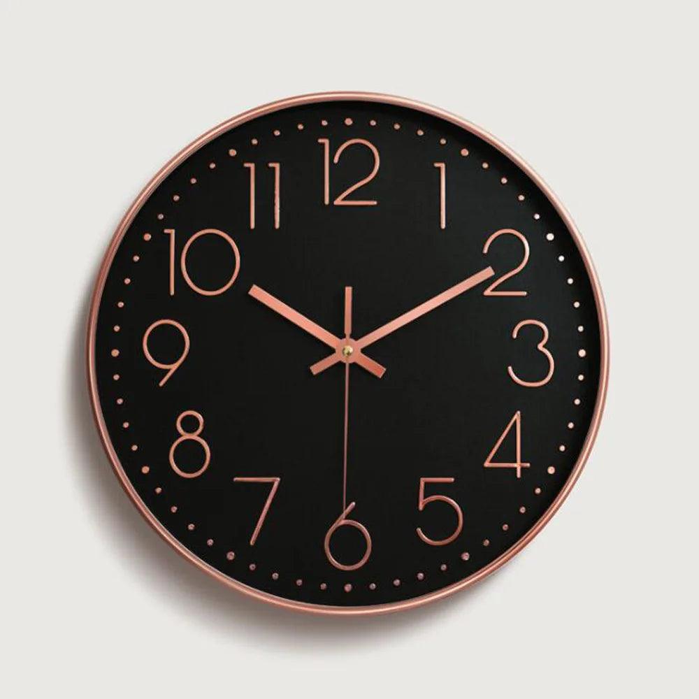 Elegant Indoor Wall Clock with Silent Quartz Mechanism