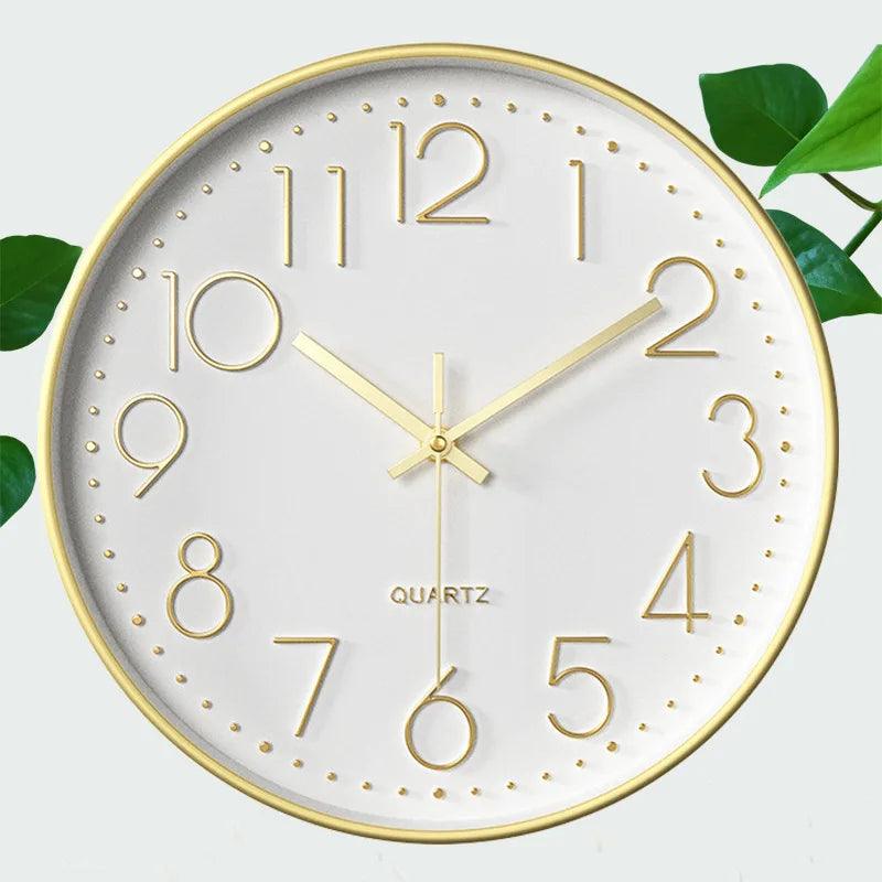 Elegant Indoor Wall Clock with Silent Quartz Mechanism