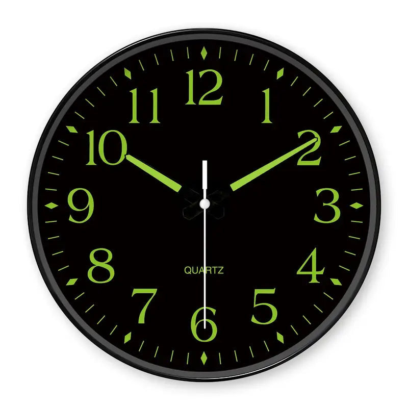 Luminous Silent Wall Clock with Elegant Round Design