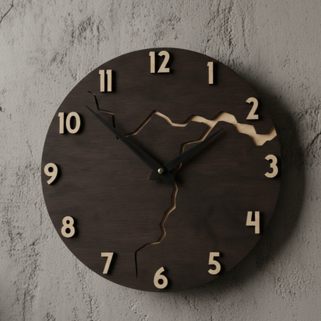 Elegant Wooden Wall Clock with Minimalist Design