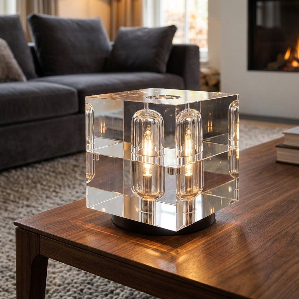Crystal Cube Lamp - Contemporary Design