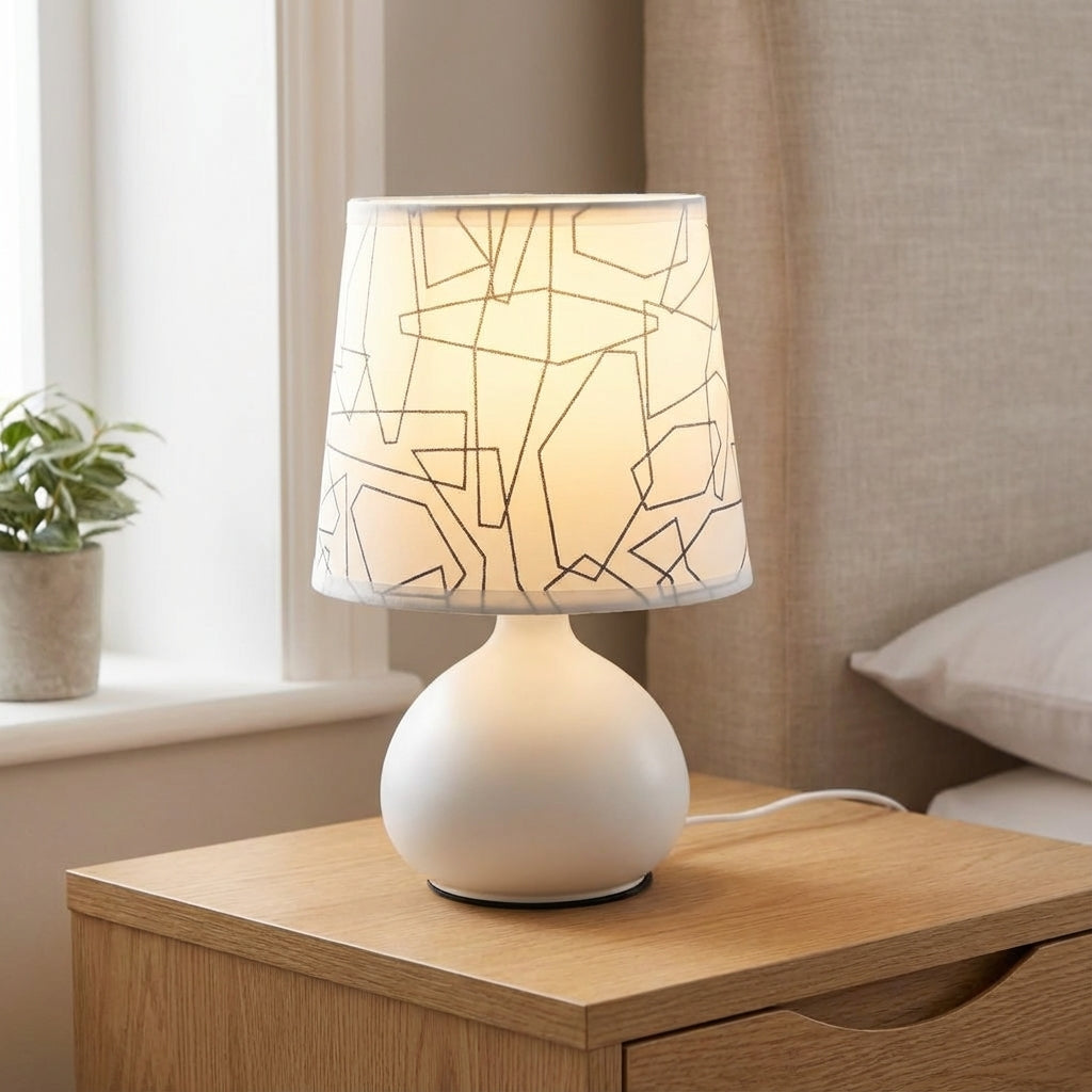 Geometric Table Lamp with Modern Design