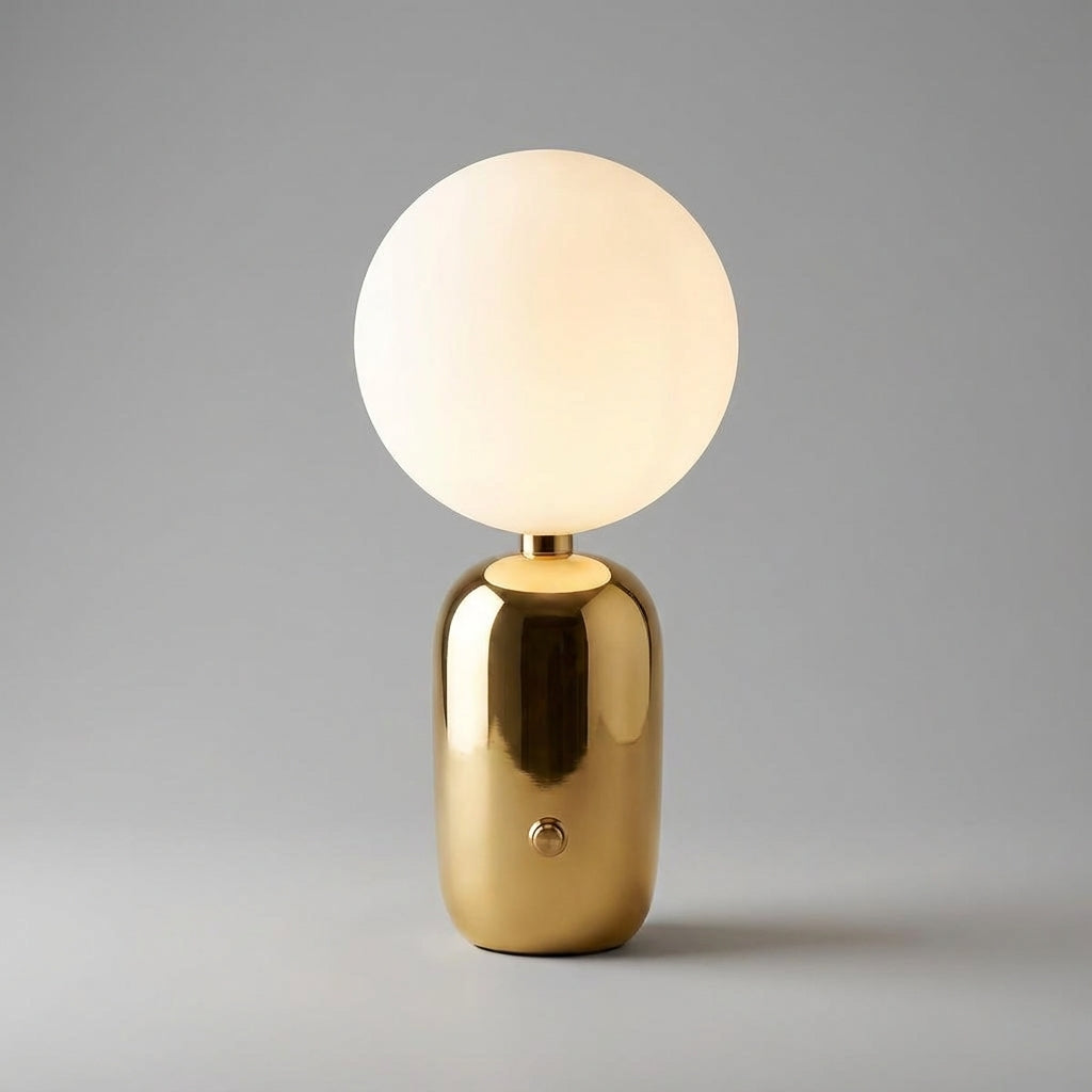 Contemporary Globe-Shaped Table Lamp