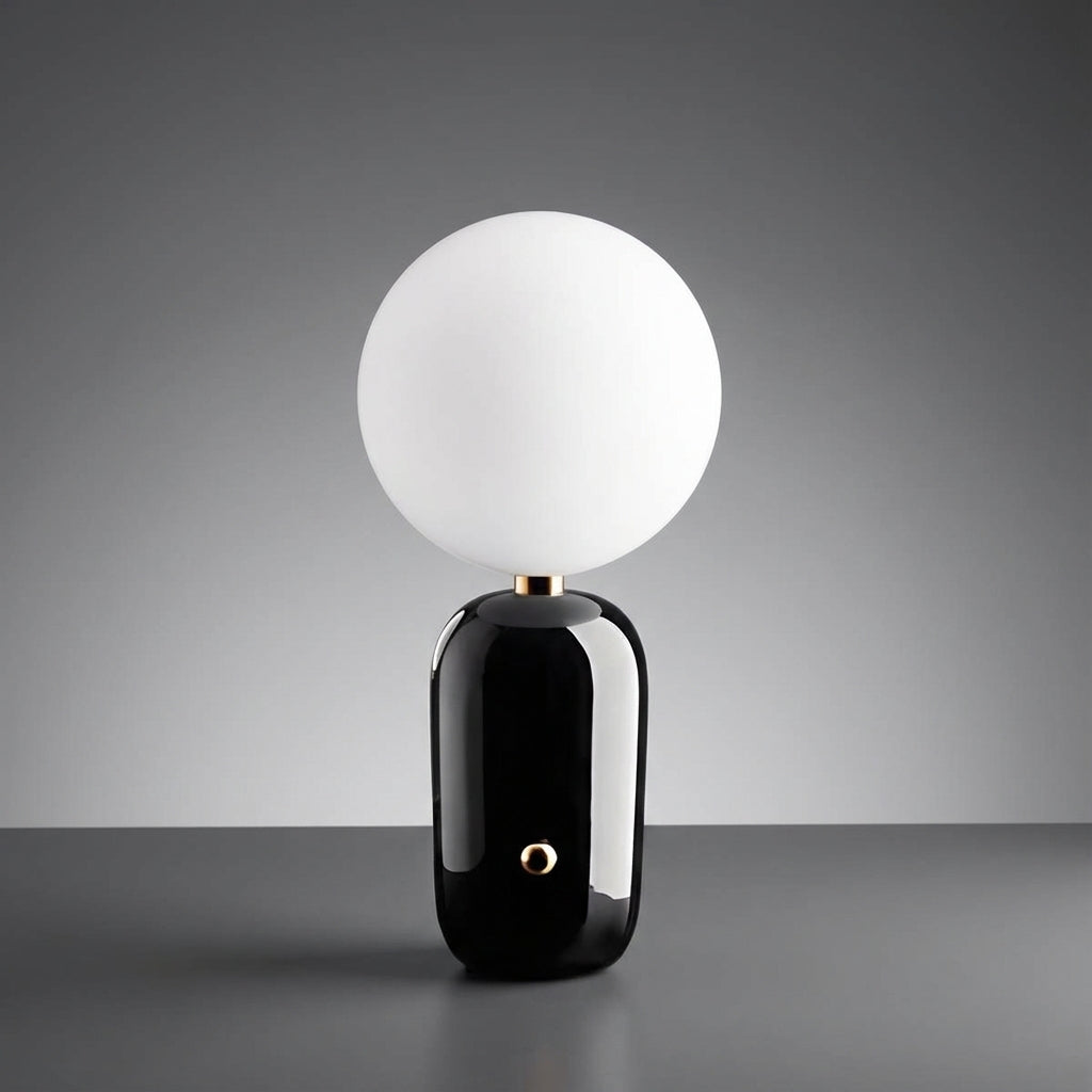 Contemporary Globe-Shaped Table Lamp