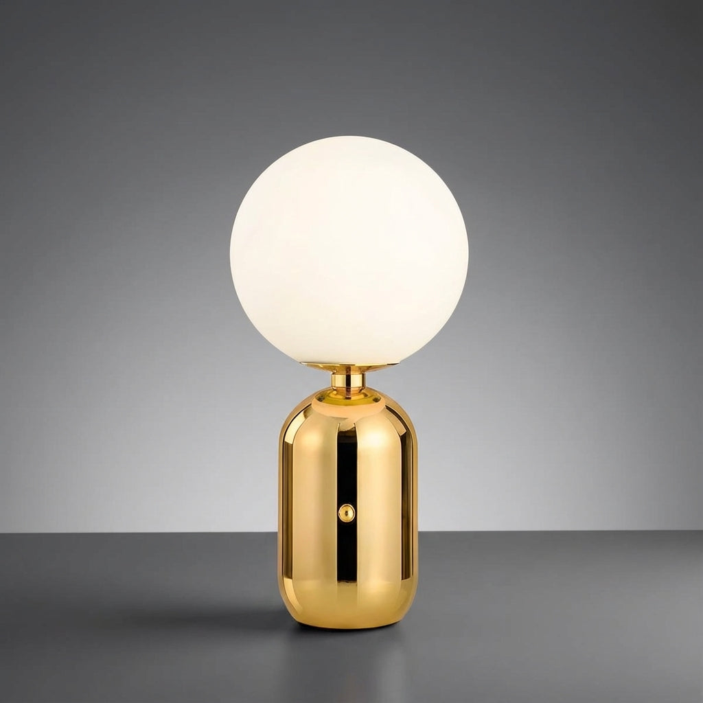 Contemporary Globe-Shaped Table Lamp