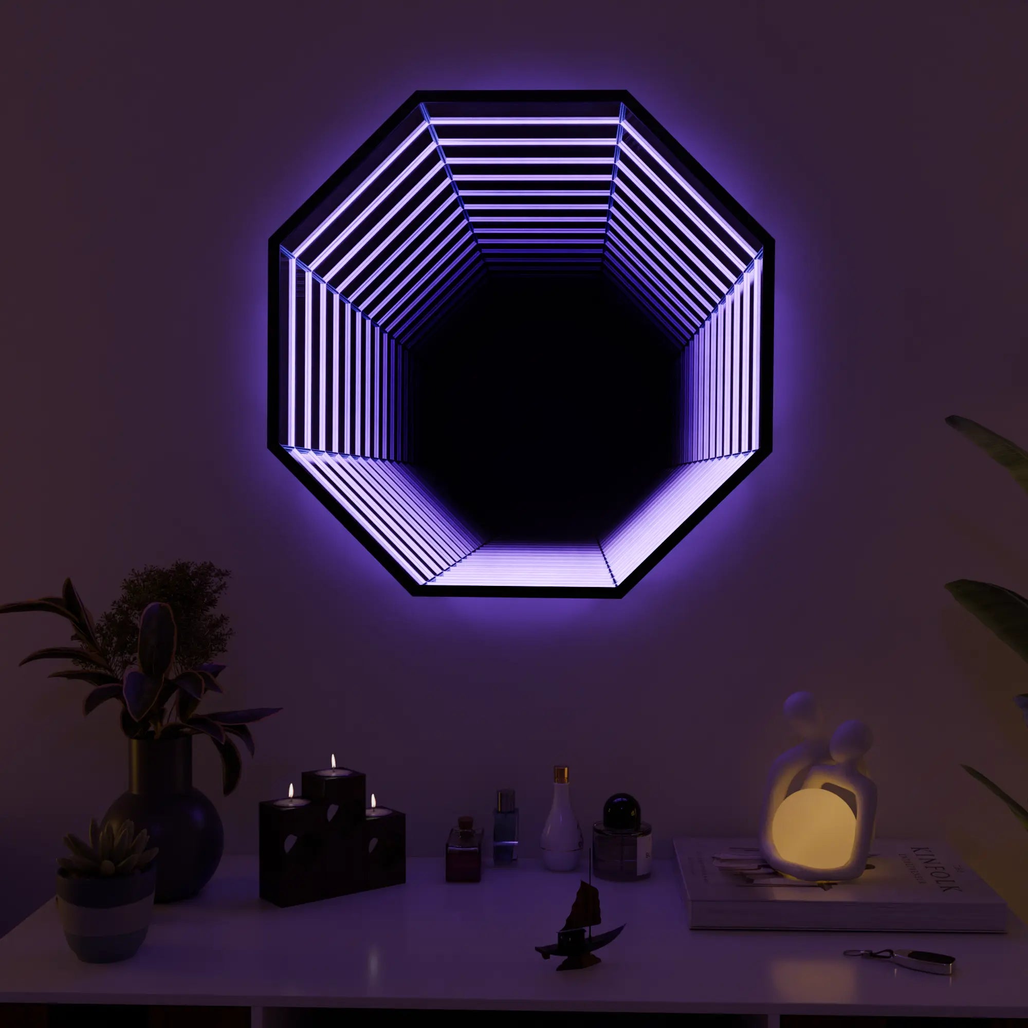 Geometric Hexagon Wall Light Fixture - Contemporary Design