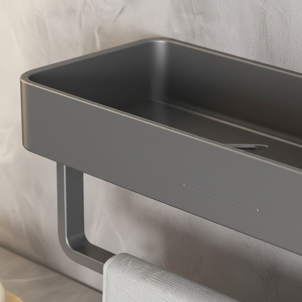 Contemporary Gray Matte Shelf Unit - Organixy