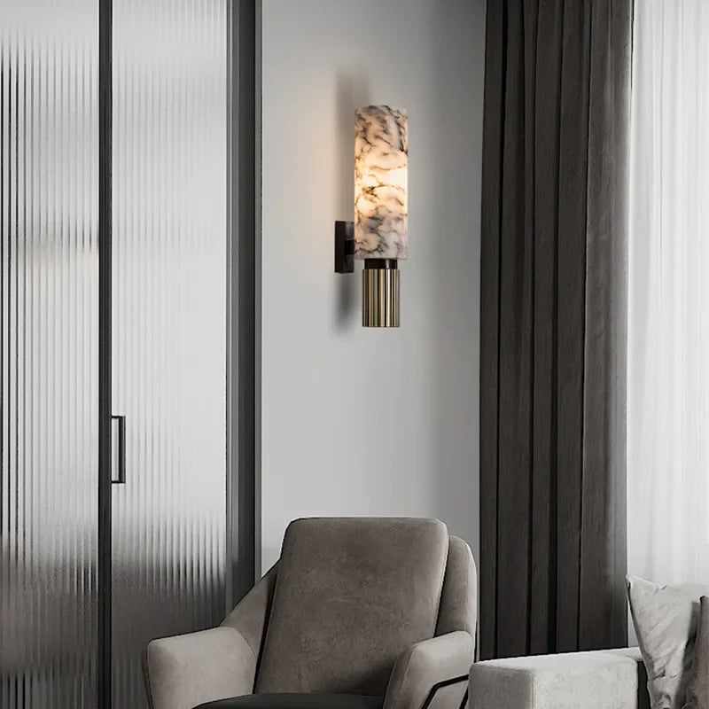 Marble Wall Art with LED Lighting - Decorative Accent Piece