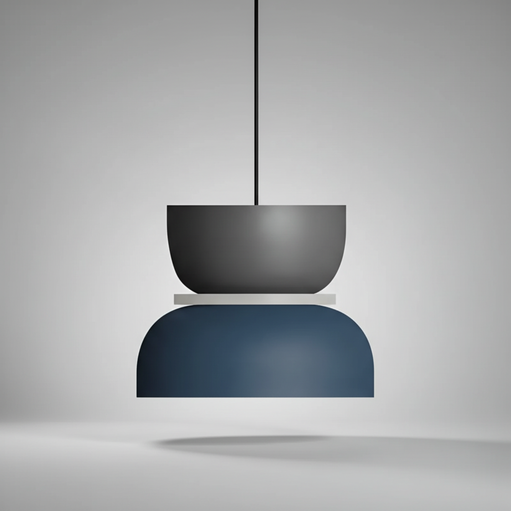 Contemporary Metal Pendant Light with LED