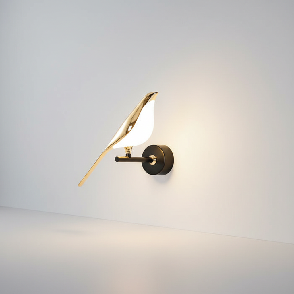 Contemporary Gold Wall Light Fixture