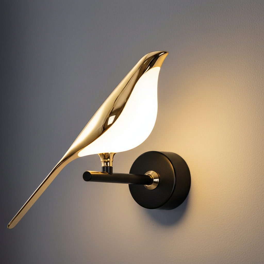 Contemporary Gold Wall Light Fixture