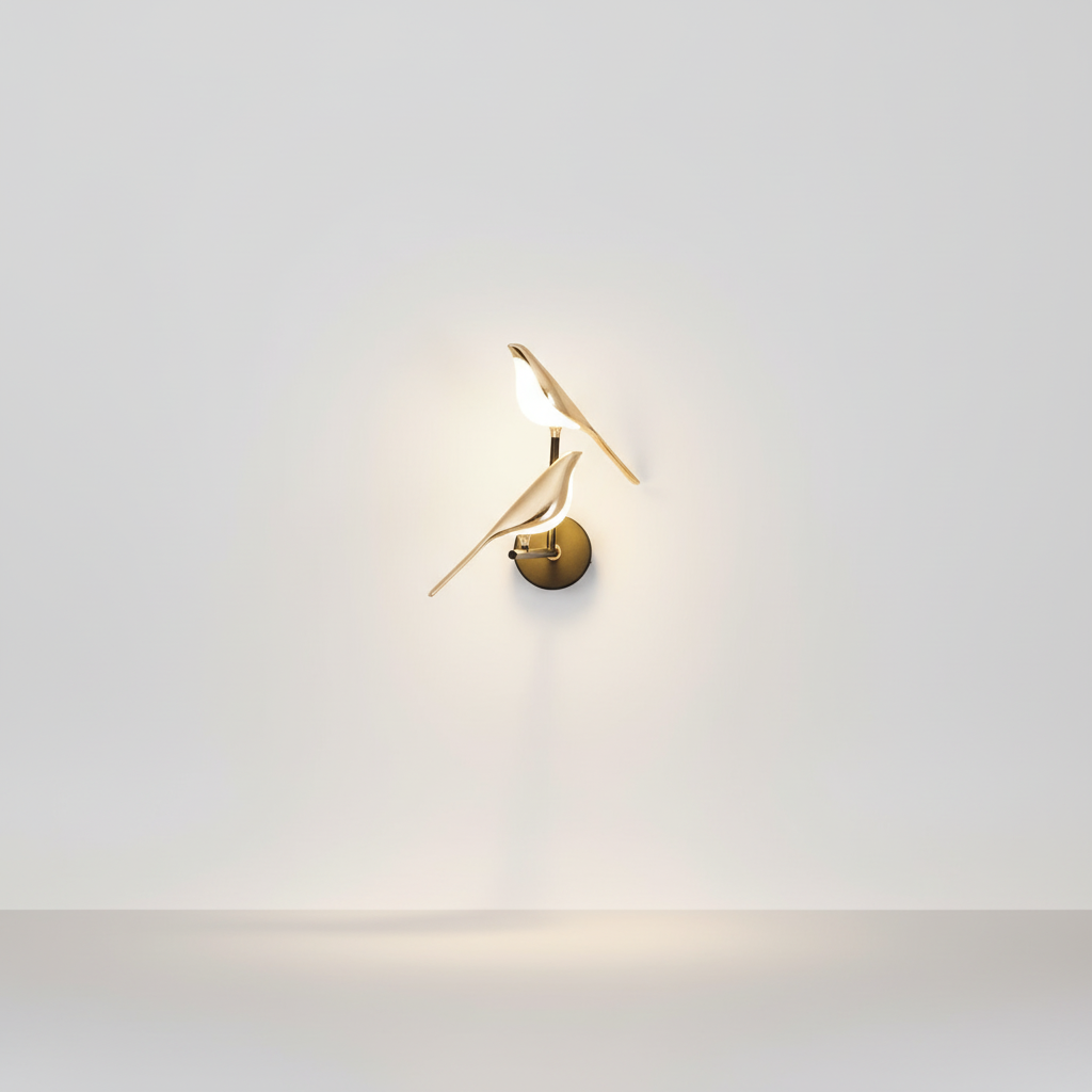 Contemporary Gold Wall Light Fixture