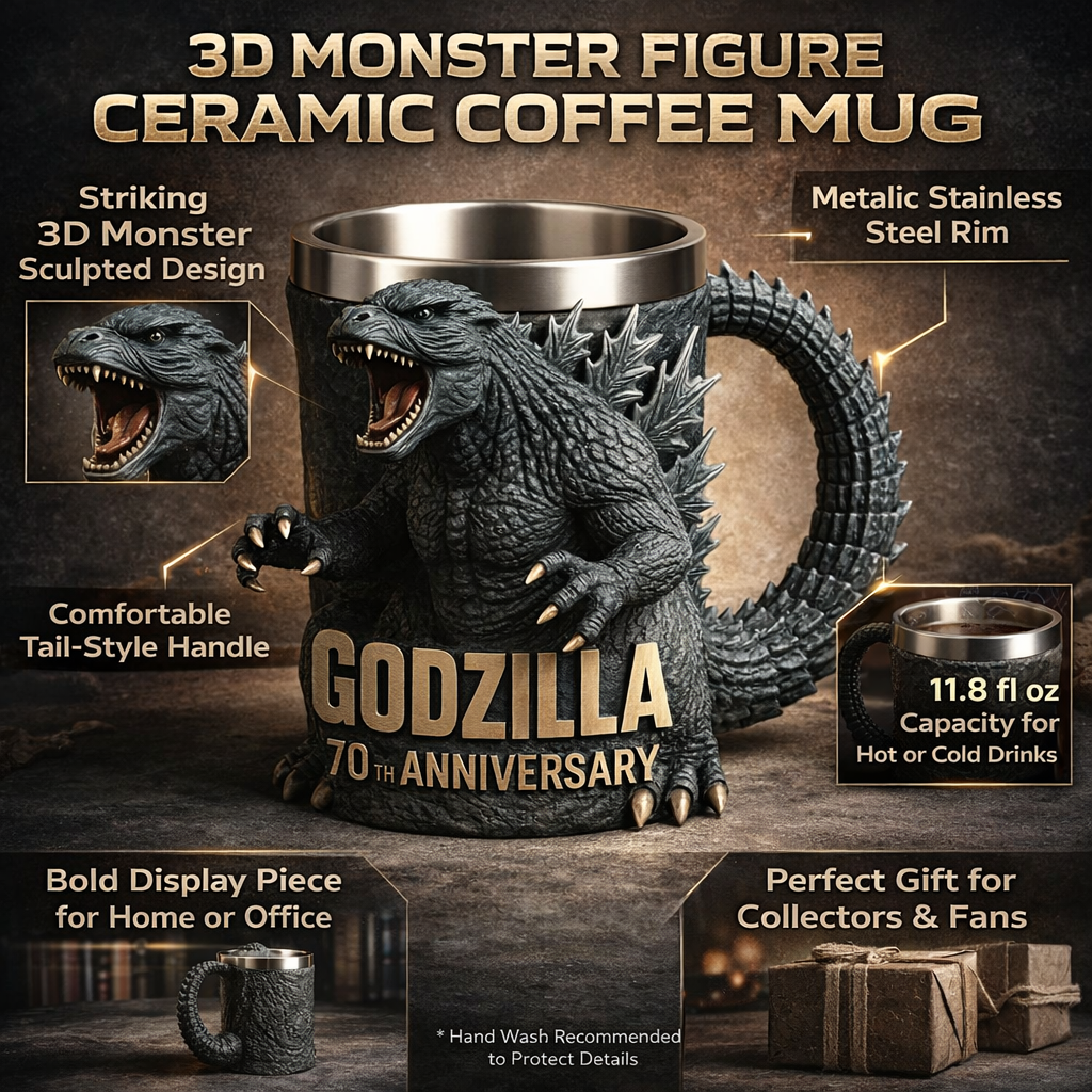 Whimsical Creature Ceramic Coffee Mug - Fun and Functional Drinkware