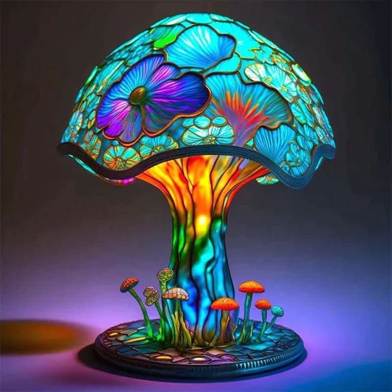 LuxeGlow - Wireless Mosaic Glass Lamp for Inviting Ambiance