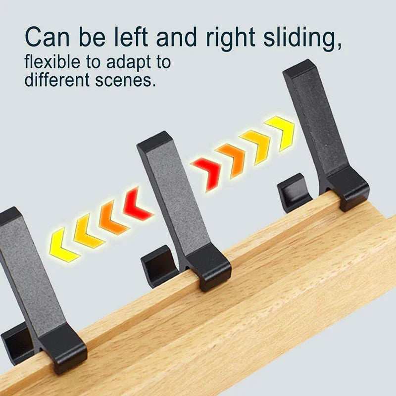 Coat Rack for Wall with Adjustable Hooks
