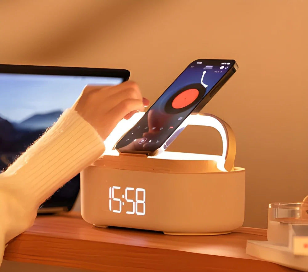 All-in-One Fast Charging Hub with Speaker & Nightlight