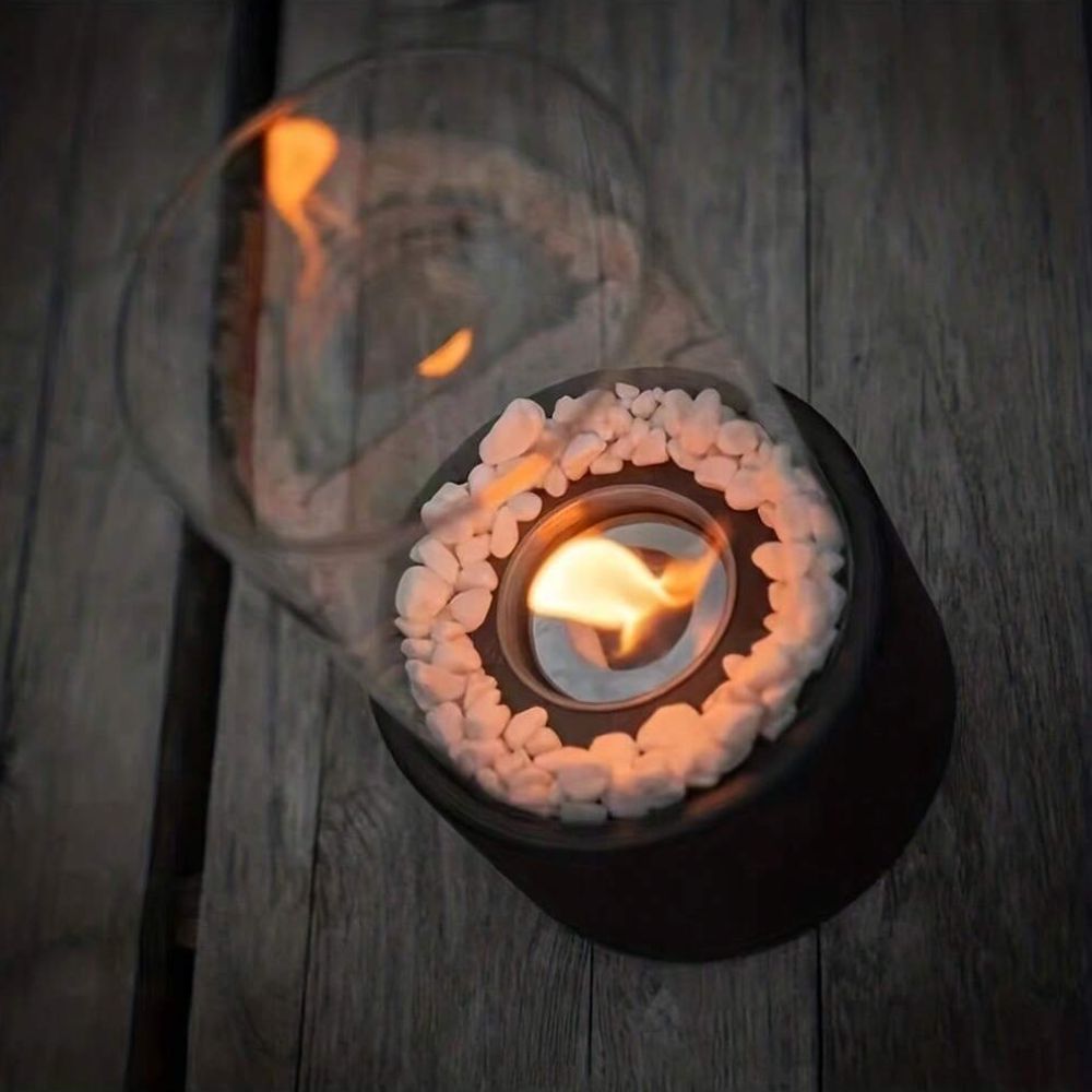Traditional Oil Lantern with Exposed Flame