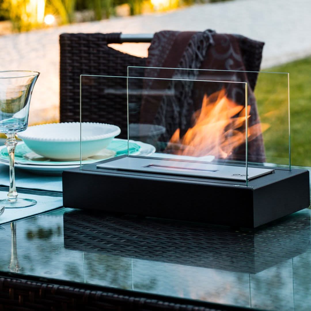 FlameGlow - Compact Bioethanol Tabletop Fireplace